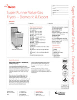 Frymaster/Dean Gas Floor Fryer - SR142G