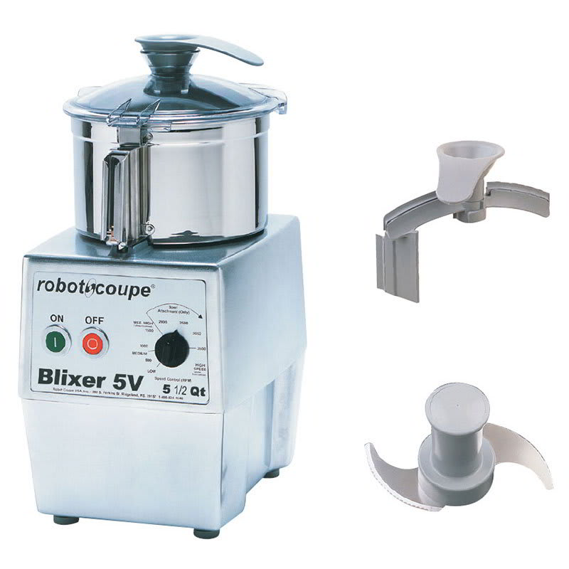 Robot Coupe BLIXER5VV Vertical Commercial Blender Mixer w/ 5 1/2 qt Capacity & Variable Speeds