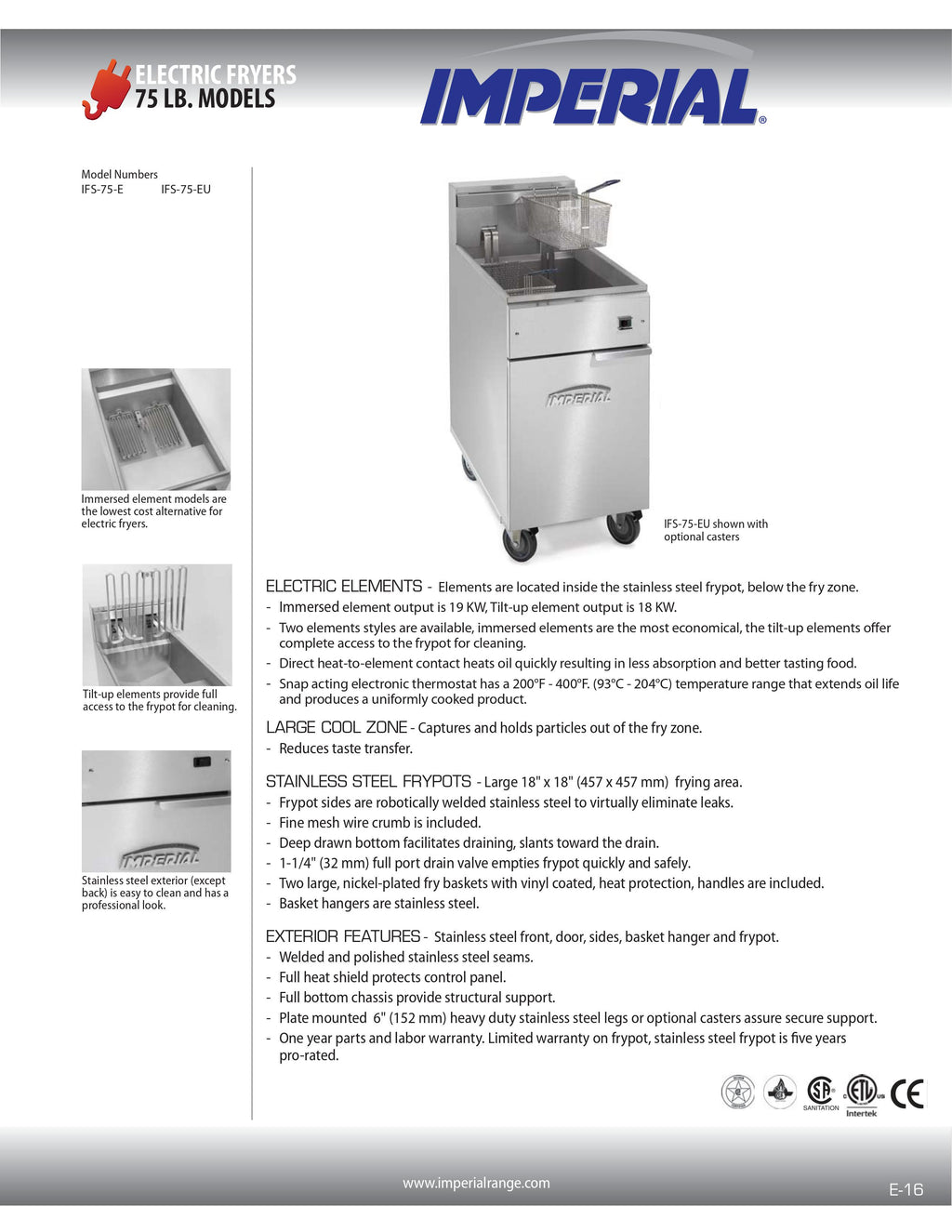 Globe PF16E 16 lb. Electric Countertop Fryer