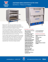 Series P46S & P46BL electric ovens features sheet