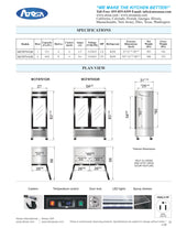MCF8701GR One section Atosa Merchandiser Freezer spec sheet