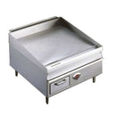 Wells 2436G 36" x 25" Stainless Steel Gas Countertop Griddle - 75000 BTU